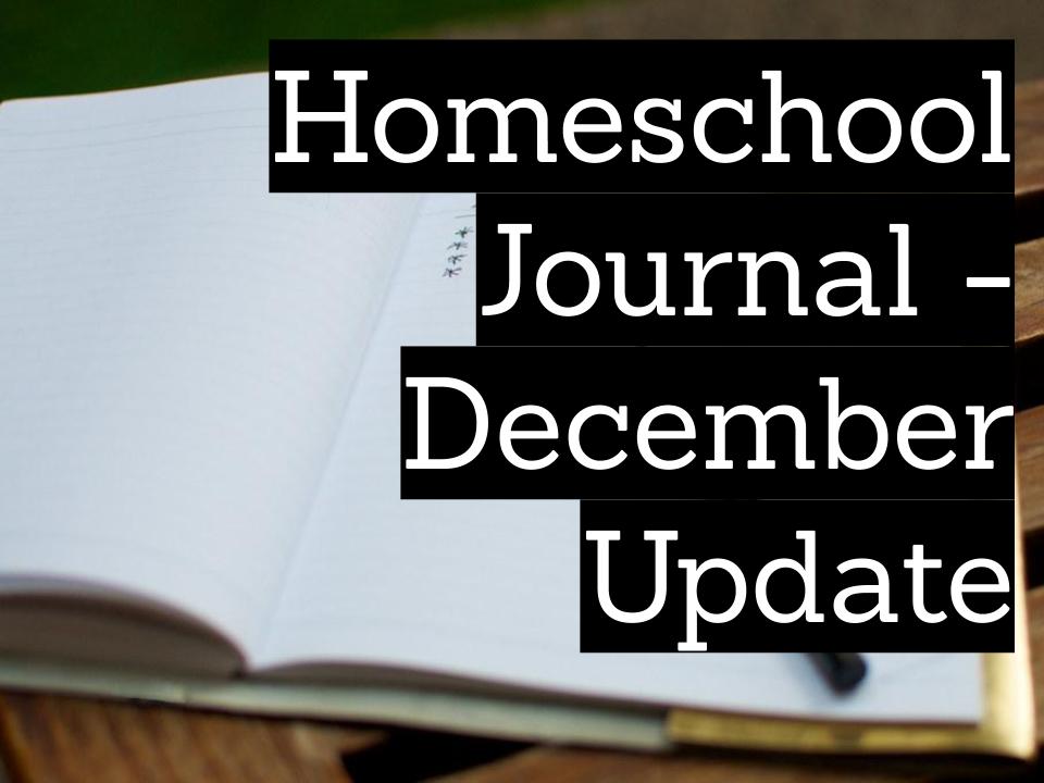 Homeschool journal – December update